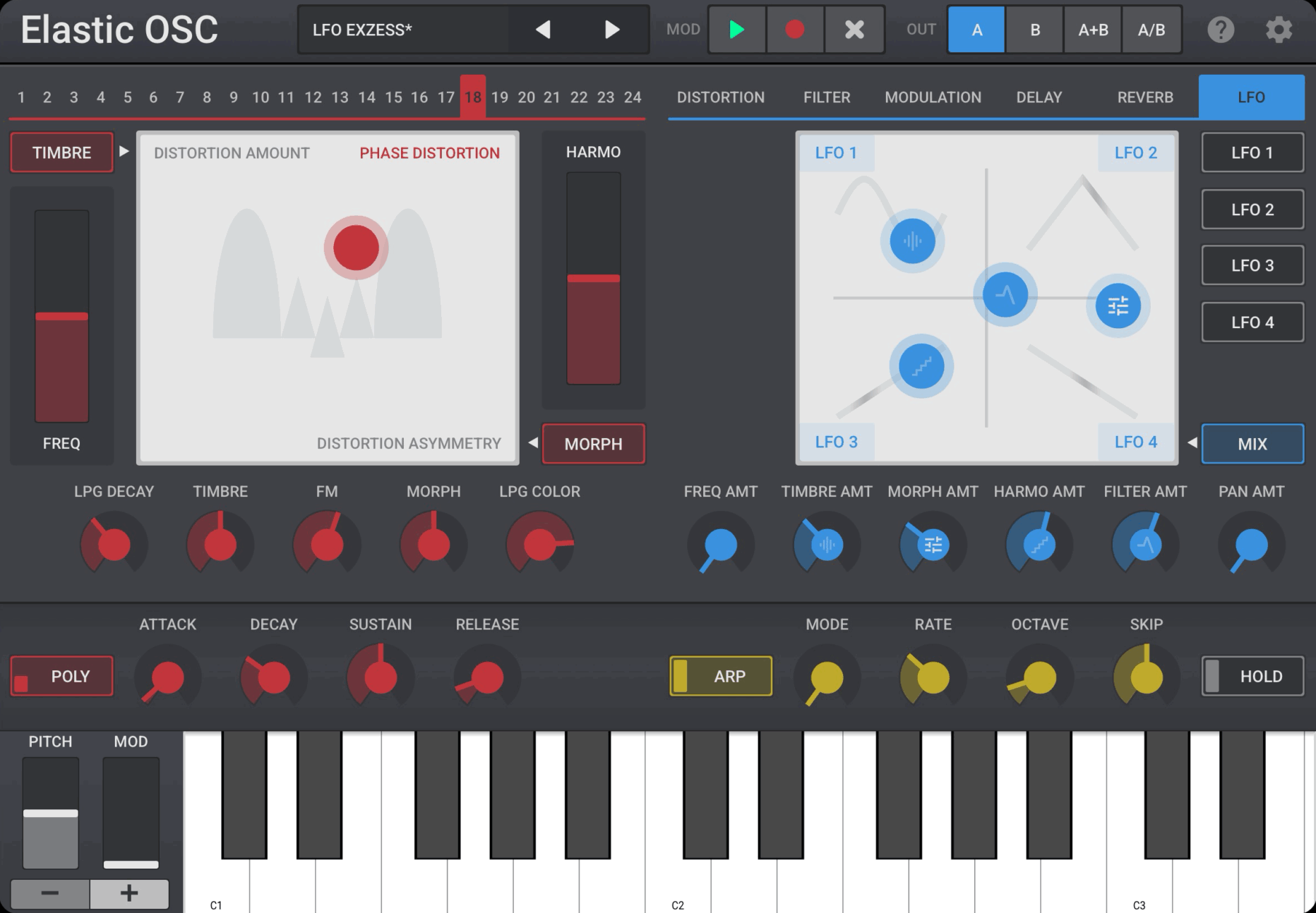 MoMinstruments' Elastic OSC Screenshot