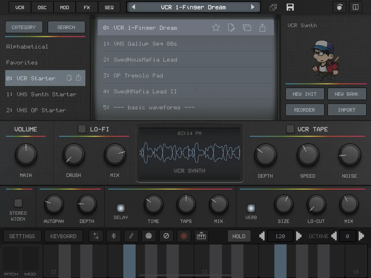 King of VHS: VCR Synth v1.5 by AudioKit Pro