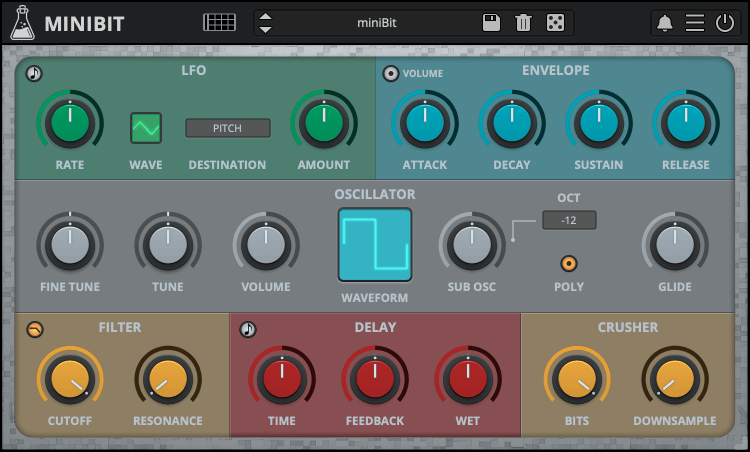 miniBit - 8bit Synthesizer by AudioThing