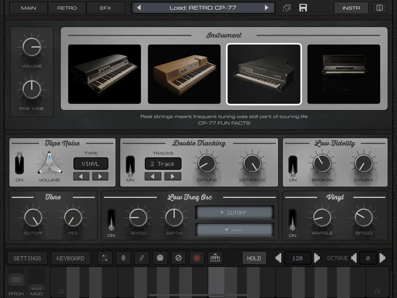 Vintage Keyboard by AudioKit Pro Screenshot