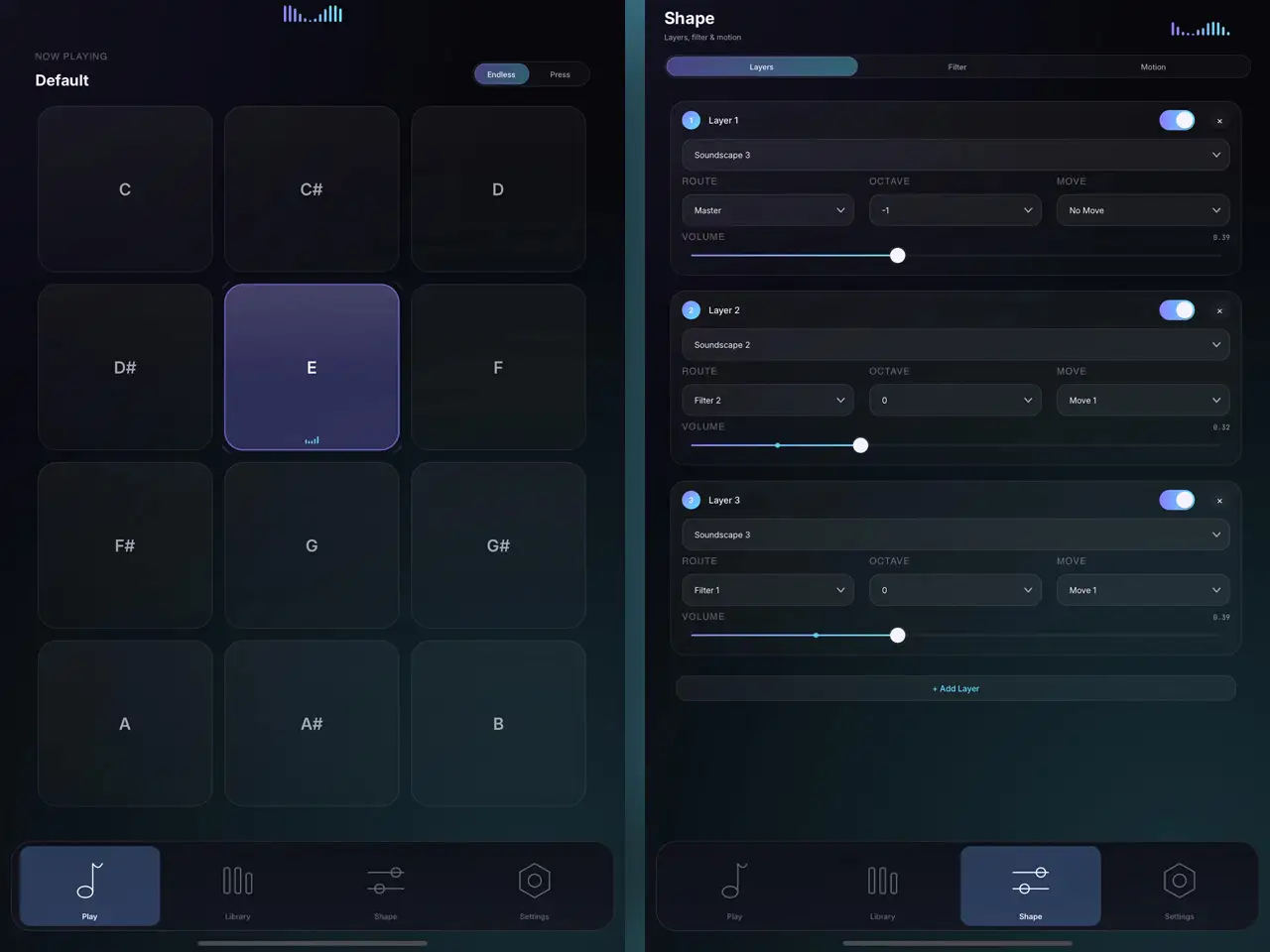 Selah Pads by ZAK Sound: Free Cinematic Pad Rompler for iOS